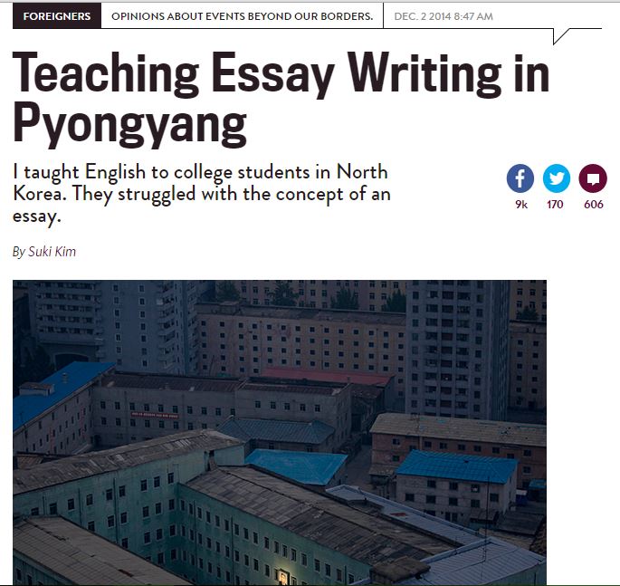 Teaching Essay Writing in&nbsp;Pyongyang